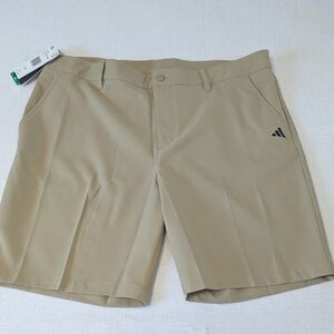 Adidas Men's Tan Flat Front Shorts